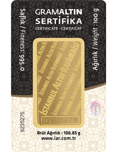 100 GRAM 24 AYAR İAR GRAMALTIN - 2