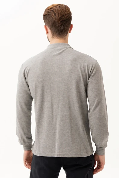 GAURA POLO T-SHIRT GRİ MELANJ - Resim 3