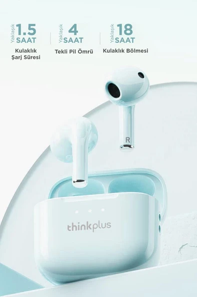 Lenovo Thinkplus Lp23 Yeşil Bluetooth BT 5.4 Kablosuz Kulaklık - Resim 5