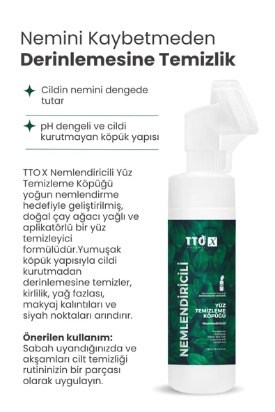 TTO-X Nemlendirici Yüz Köpüğü 200 ml – Lansman Fiyatı - 4