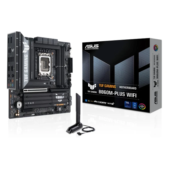 Asus TUF Gaming B860M-Plus WiFi DDR5 (8800MHz)OC M.2 HDMI/DP/USB-C PCIe 5.0 1851P mATX Anakart ürün görseli 1