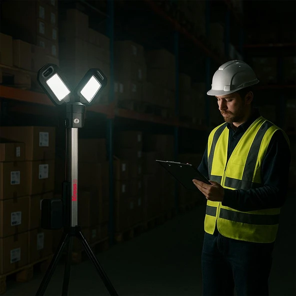 Kress KUF09.9 20Volt 2000/4500 Lümen Profesyonel Kule Tipi Teleskopik Katlanabilir LED Projektör (Akü Dahil Değildir) - 11