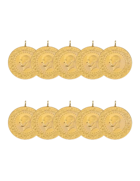 10 Adet Eski Tarihli Çeyrek Altın