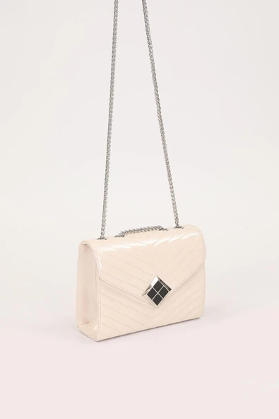 Levidor Krem Rugan Kadın Omuz Çantası 930076 - Resim 2