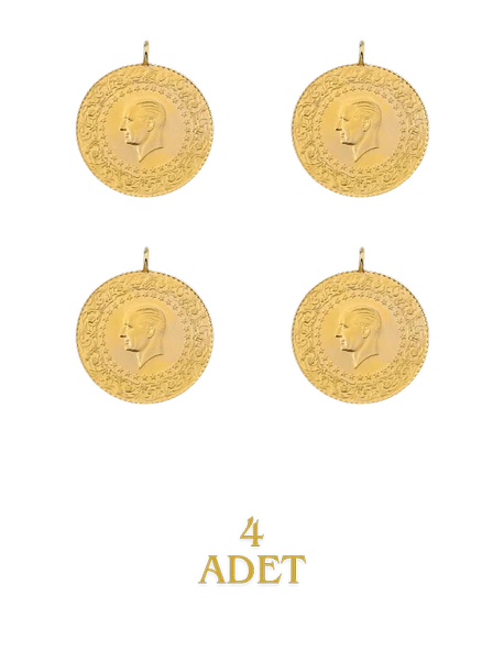 4 Adet Eski Tarihli Çeyrek Altın - 2