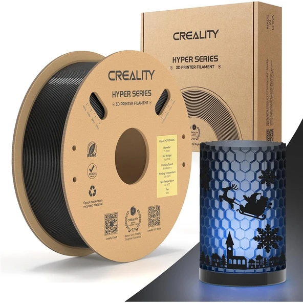 Creality Hyper Petg Siyah Filament 1.75mm 1Kg - Urhanshop Gönderimli ürün görseli 1