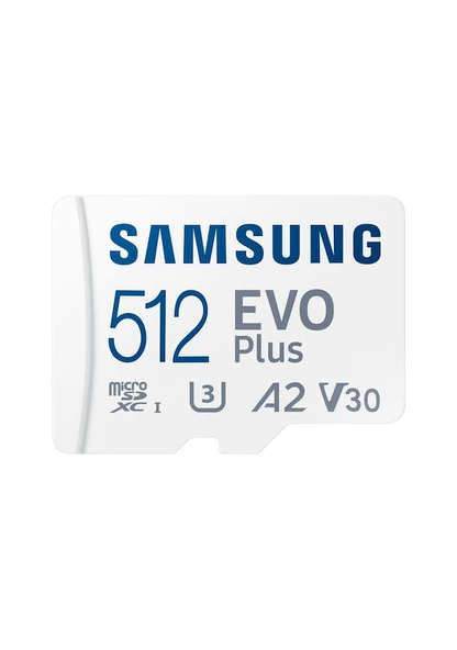 Samsung Evo Plus MB-MC512KA Class 10 UHS-I U3 A2 V30 512 GB Micro SD Kart