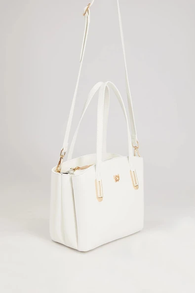 Levidor Beyaz Kadın Omuz Çantası 930206 - 4