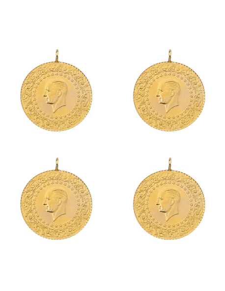 4 Adet Eski Tarihli Yarım Altın