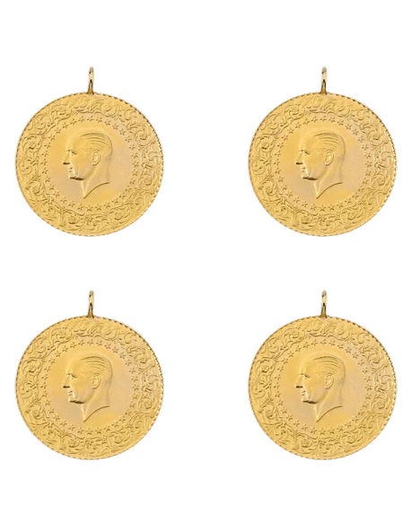 4 Adet Eski Tarihli Tam Altın