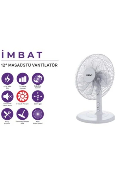 Inova Imbat 12 Inch Masaüstü Vantilatör - Resim 2