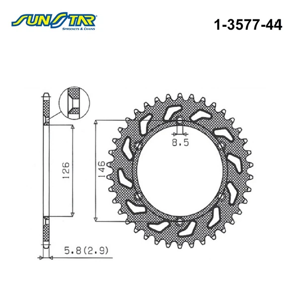 ARKA DİŞLİ SUZUKI DRZ S 400cc 2000-2019 - Resim 2
