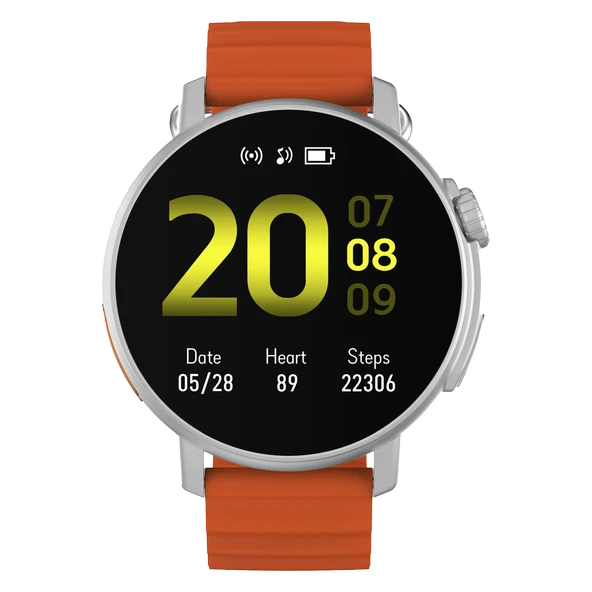 Active6 Akıllı Saat Yuvarlak Alüminyum Kasa Spor Silikon Kordon - 2