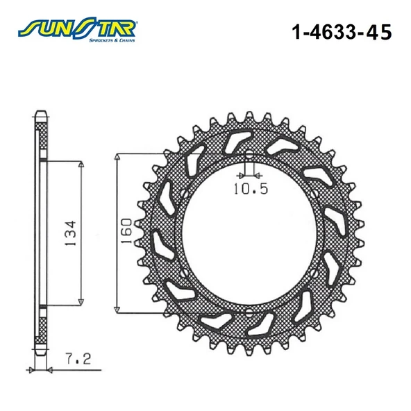 ARKA DİŞLİ HONDA CBR F SPORT 600cc DİŞLİ SAYISI : -1 2001-2002 - Resim 2