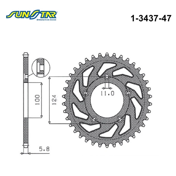 ARKA DİŞLİ DUCATI SCRAMBLER SIXTY 2 400cc DİŞLİ SAYISI : -1 2016-2021 - Resim 2