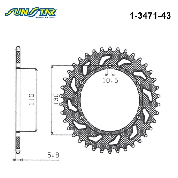 ARKA DİŞLİ YAMAHA YZF R25 250cc 2015-2024 - Resim 2
