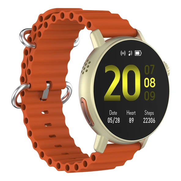 Active6 Akıllı Saat Yuvarlak Alüminyum Kasa Spor Silikon Kordon - 3