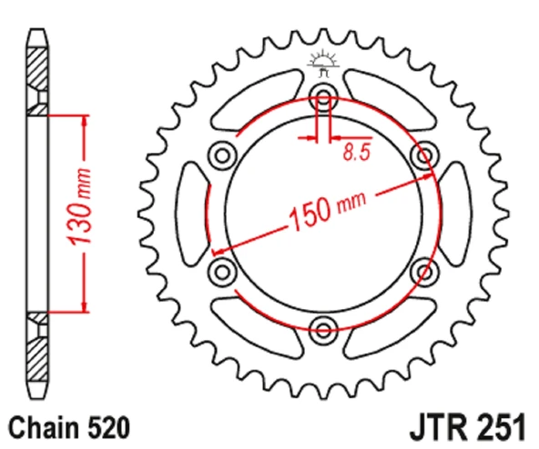 ARKA DİŞLİ - SELF CLEANING YAMAHA YZ F 450cc 2009-2022 - Resim 2