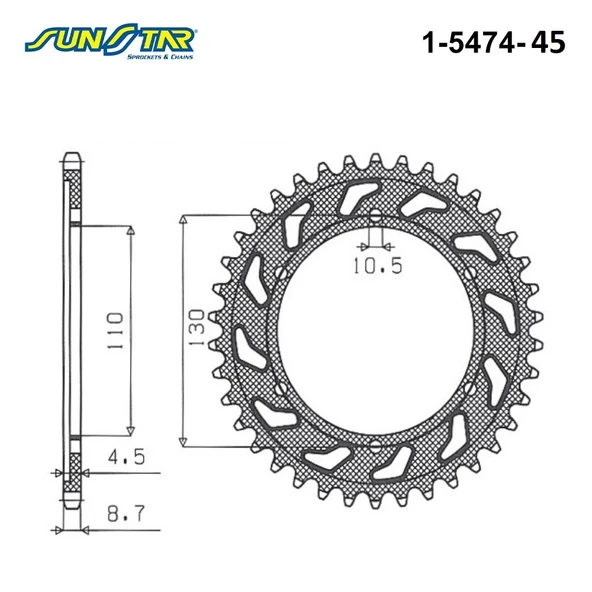 ARKA DİŞLİ YAMAHA YZF R1 1000cc DİŞLİ SAYISI : +2 1998-2024 - Resim 2