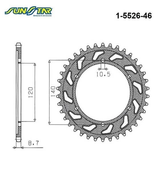 ARKA DİŞLİ KAWASAKI VN 800 800cc 1994-2006 - Resim 2