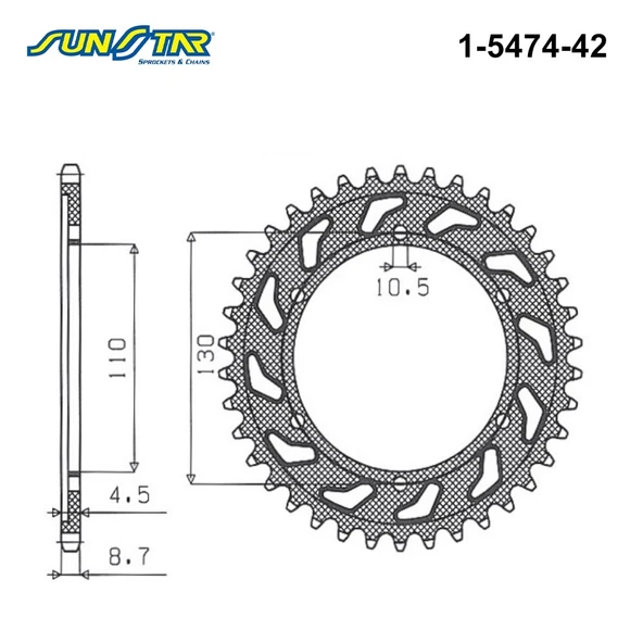 ARKA DİŞLİ YAMAHA YZF R1 1000cc DİŞLİ SAYISI : -1 1998-2024 - Resim 2