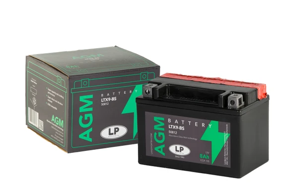 AGM AKÜ LTX9-BS 8 A KG: 2,85 L:150 W:87 H:105 CCA: 135 1991-2016 ürün görseli