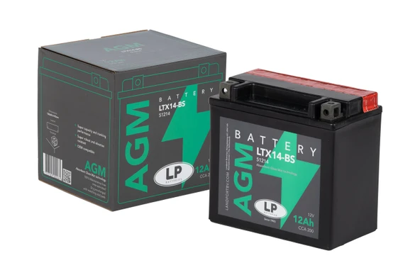 AGM AKÜ LTX14-BS 12 A KG: 4,06 L:150 W:87 H:145 CCA: 200 YAMAHA YZF R THUNDERACE 1000cc 1996-2000 ürün görseli