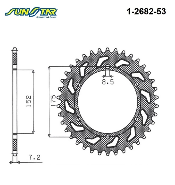 ARKA DİŞLİ YAMAHA WR R X 125cc 2009-2015 - Resim 2