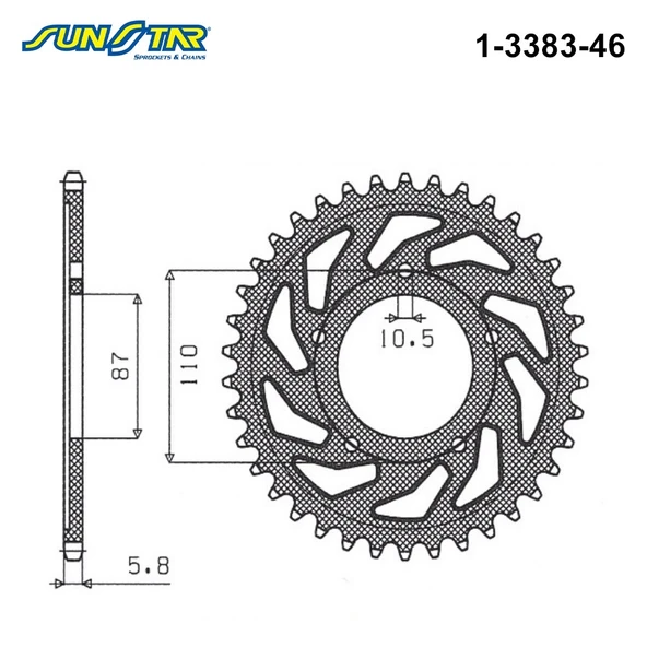ARKA DİŞLİ SUZUKI GW 250 INAZUMA F 250cc 2012-2017 - Resim 2