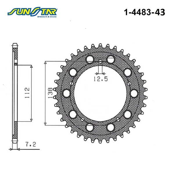 ARKA DİŞLİ YAMAHA YZF R1 M 1000cc DİŞLİ SAYISI : +2 2015-2022 - Resim 2