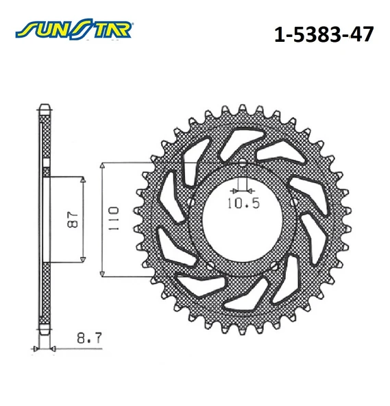 ARKA DİŞLİ SUZUKI MARAUDER 800cc DİŞLİ SAYISI : -1 1997-2004 - Resim 2