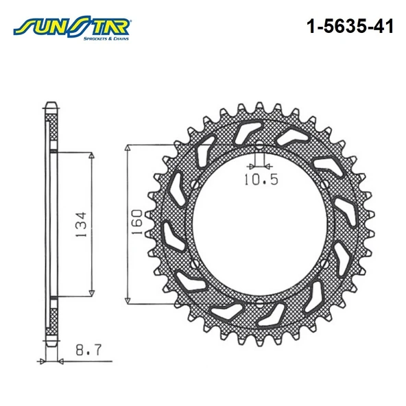 ARKA DİŞLİ HONDA CBR 954RR 954cc DİŞLİ SAYISI : -2 2002-2003 - Resim 2