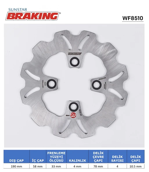 HONDA MSX 125 DALGALI ARKA FREN DİSKİ HONDA MSX 125cc ARKA 2013-2022 ürün görseli