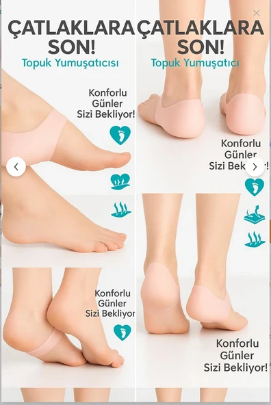 Silikon Topuk Gömlek Gömleği Dikeni Çatlak Koruyucu Bandaj Ortopedik Ayak Destek Çorabı - 3