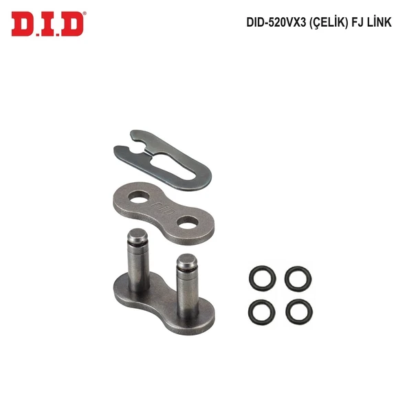 DID-520VX3 ÇELİK F J BİRLEŞTİRİCİ BAKLA YAMAHA YZF R25 250cc 2015-2024 ürün görseli