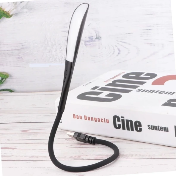 USB Girişli 14 Ledli 3 Kademeli Dokunmatik Masa/Kitap Okuma ası Ledi Siyah - Resim 3