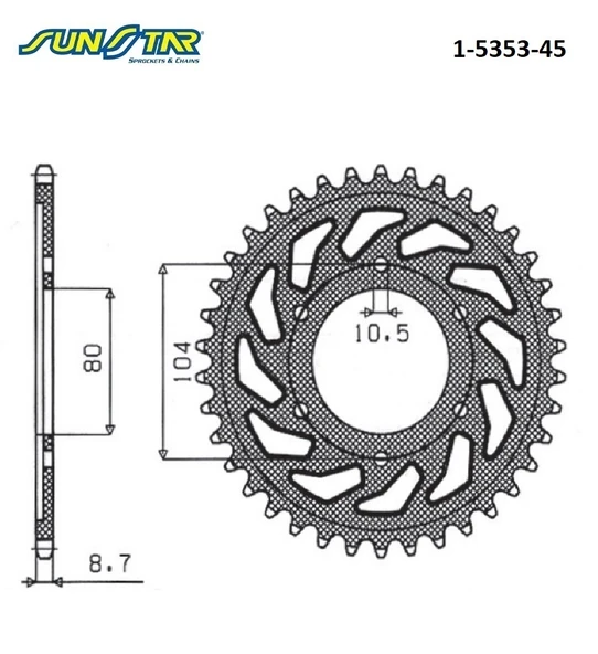 ARKA DİŞLİ KAWASAKI ZX-9R NINJA 900cc DİŞLİ SAYISI : +1 1994-2003 - Resim 2