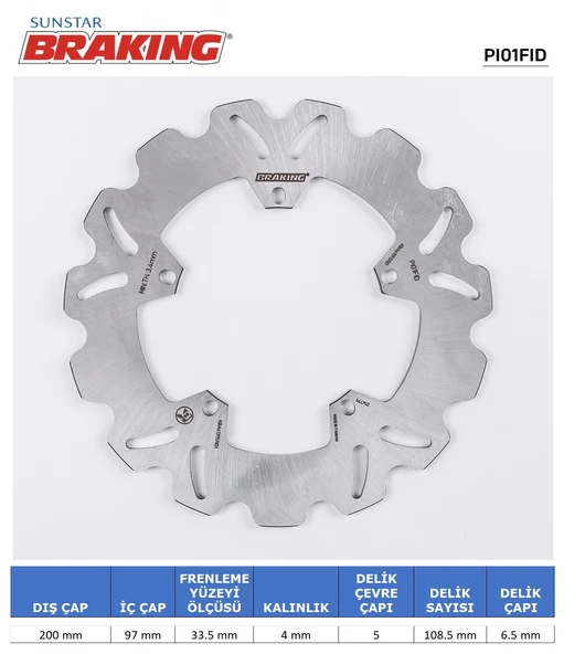 VESPA LX ET PX DALGALI ÖN FREN DİSKİ VESPA S 150cc 2018-2020 ürün görseli