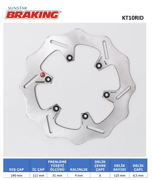 KTM 690-990 BETA DALGALI ARKA FREN DİSKİ KTM ENDURO R 690cc 2008-2021 ürün görseli