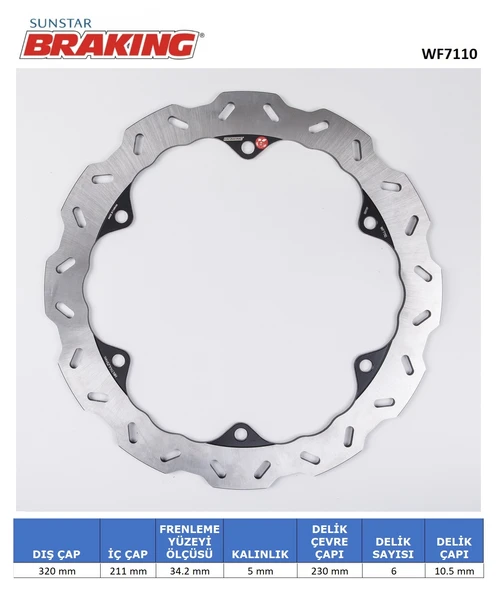 HONDA CB 500F CBR 500 R CB 650 F CBR 650 F DALGALI ÖN FREN DİSKİ ÖN İKİ TAKIM KULLANIR 2014-2018 ürün görseli