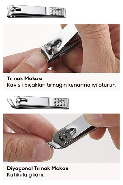 Müjgan 2 li Tırnak Makası Düz ve Yan Orta Boy - 2