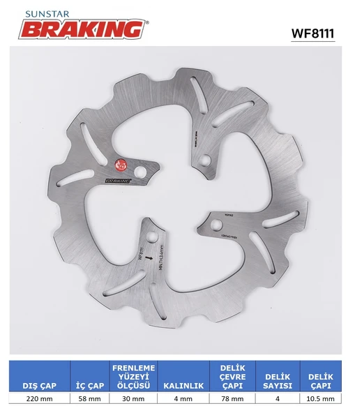 HONDA PCX 125-150 DALGALI ÖN FREN DİSKİ HONDA PCX 150cc ÖN 2013-2018 ürün görseli