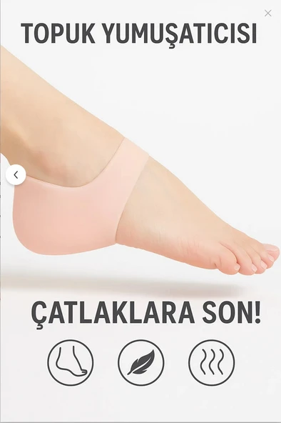 Silikon Topuk Gömlek Gömleği Dikeni Çatlak Koruyucu Bandaj Ortopedik Ayak Destek Çorabı - Resim 2