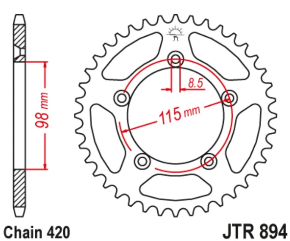 ARKA DİŞLİ KTM SX 65cc DİŞLİ SAYISI : -2 2004-2020 ürün görseli