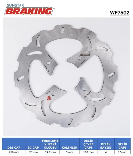 HONDA DALGALI ARKA FREN DİSKİ HONDA CROSSRUNNER 800cc ARKA 2011-2020 ürün görseli