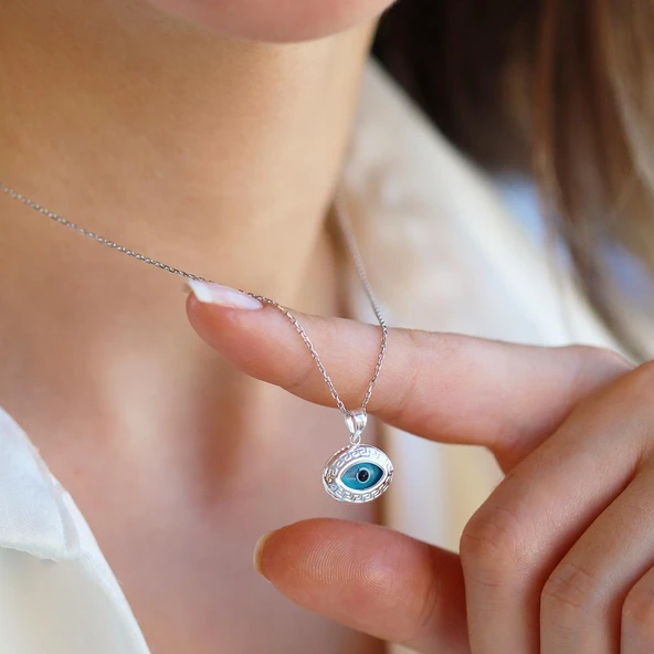 Mekik Camgöz Gümüş Kolye - Resim 3