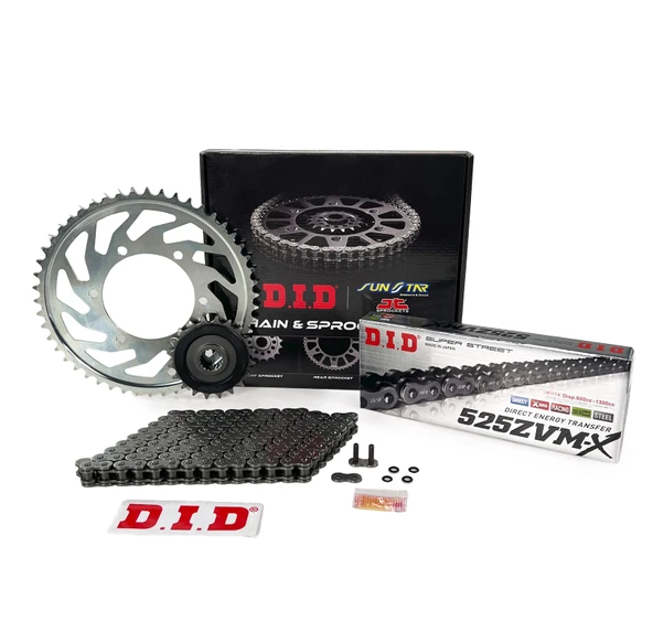 ZİNCİR DİŞLİ SETİ BMW F R 800cc ZİNCİR: DID-525ZVM-X Çelik-120 ÖN DİŞLİ: JT 20T ARKA DİŞLİ: SUNSTAR 47T 2009-2018 ürün görseli