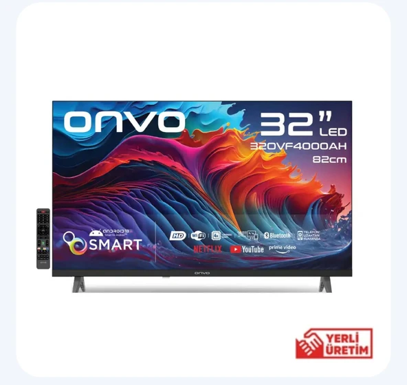Onvo 32OVF4000AH Frameless HD 32" 82 Ekran Uydu Alıcılı Android Smart LED TV