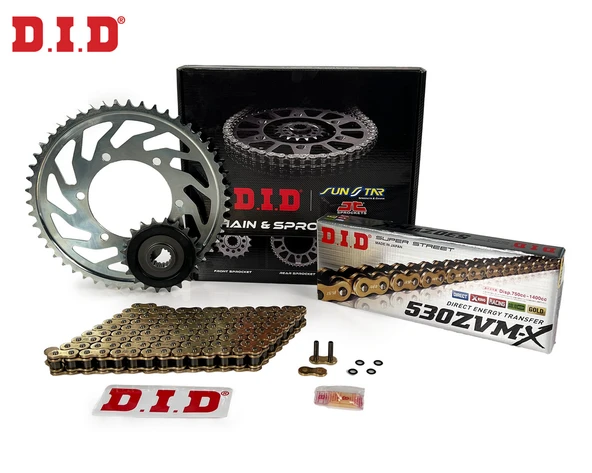 ZİNCİR DİŞLİ SETİ HONDA CBF 1000cc ZİNCİR: DID-530ZVM-X Gold-120 ÖN DİŞLİ: JT 16T ARKA DİŞLİ: SUNSTAR 43T 2006-2010 ürün görseli