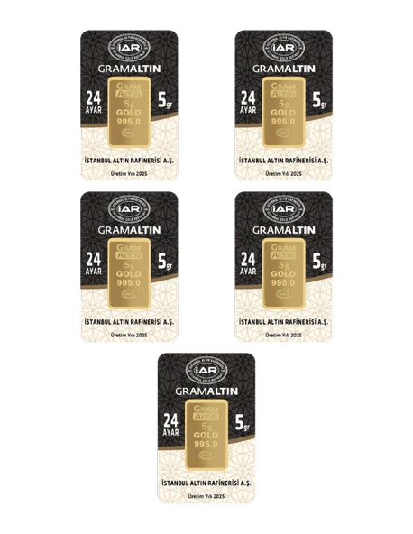 25 GRAM 24 AYAR İAR GRAMALTIN ( 5gr x 5 Adet )
